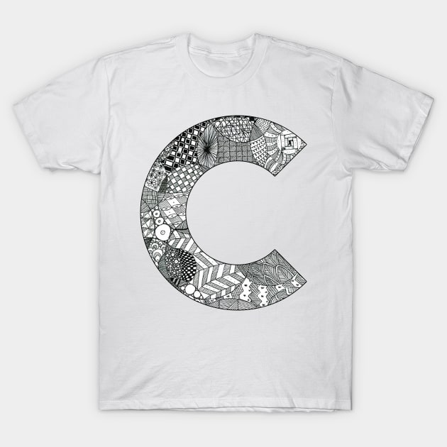 Zentangle C T-Shirt by ally1021